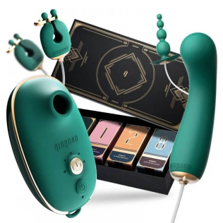 Набор секс игрушек для женщин зеленого цвета Qingnan Quartet 4 предмета