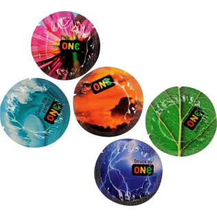 Презервативы из натурального латекса разноцветные ONE Color Sensations 100 штук