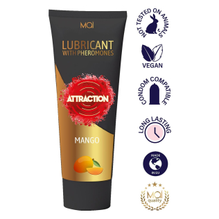 Лубрикант на водной основе с феромонами и ароматом манго Mai Attraction Mango 100 мл