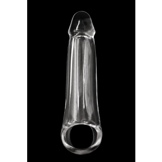 Удлиняющая реалистичная насадка на член с кольцом прозрачного цвета NS Novelties  Renegade fantasy extension LG 