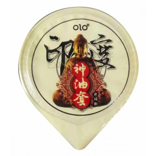 Ультратонкие презервативы с гиалуроновой кислотой пролонгирующим эффектом и точечной текстурой OLO GOLD Indian god oil 1 штука