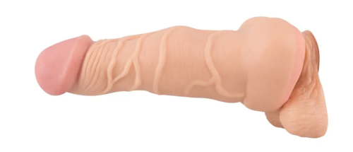 Насадка на член реалистичная Мастурбатор анус 2 в 1 телесного цвета Nature Skin Extension + Masturbator - 3