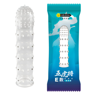 Стимулирующая насадка презерватив на член прозрачного цвета Meleon 