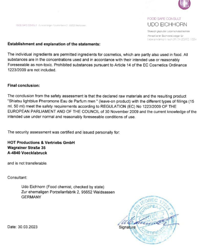 Духи с феромонами мужские SHIATSU Pheromone Fragrance men lightblue 15 мл - 7