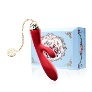 Вібромасажер-кролик з функцією управління зі смартфона червоний ZALO Rosalie