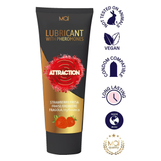 Лубрикант на водной основе с феромонами и ароматом клубники Mai Attraction Strawberry 100 мл